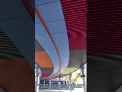 Dekorasi Langit-langit Logam Ditangguhkan Langit-langit Layar Profil Aluminium Tebal 20mm