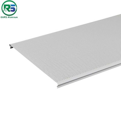 Outdoor Windproof Aluminium Strip Ceiling Commercial Perforated