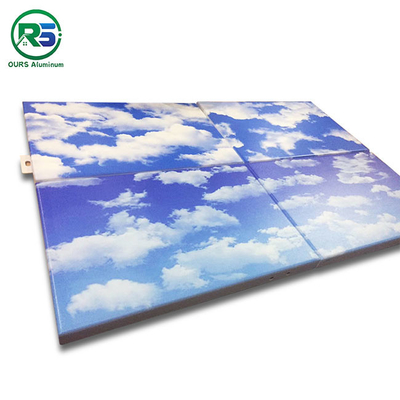 External Commercial Aluminum Art Deco Metal Panels Screen Blue Sky Metal Wall Tiles